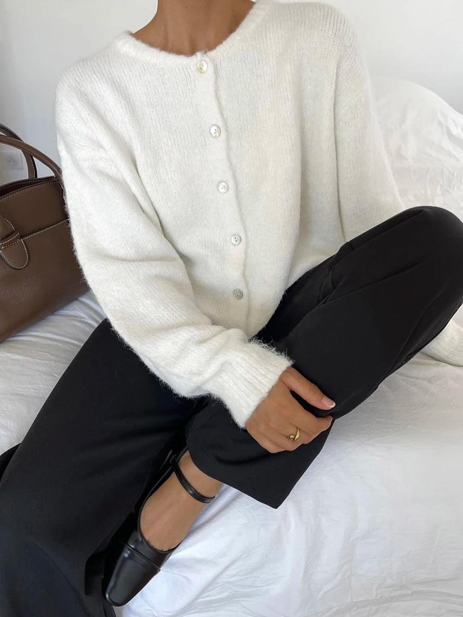 Soft Knit Button-Up Cardigan (2 sizes, 6 colours)