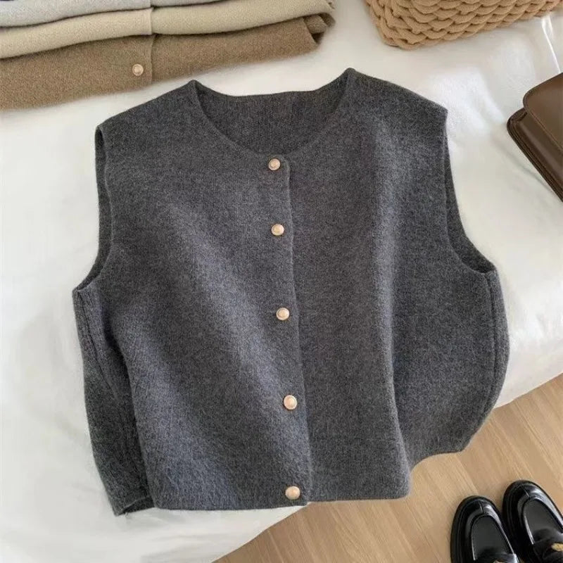 Soft Knit Button Vest (3 sizes, 4 colours)