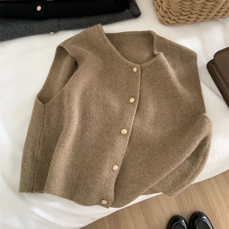 Soft Knit Button Vest (3 sizes, 4 colours)