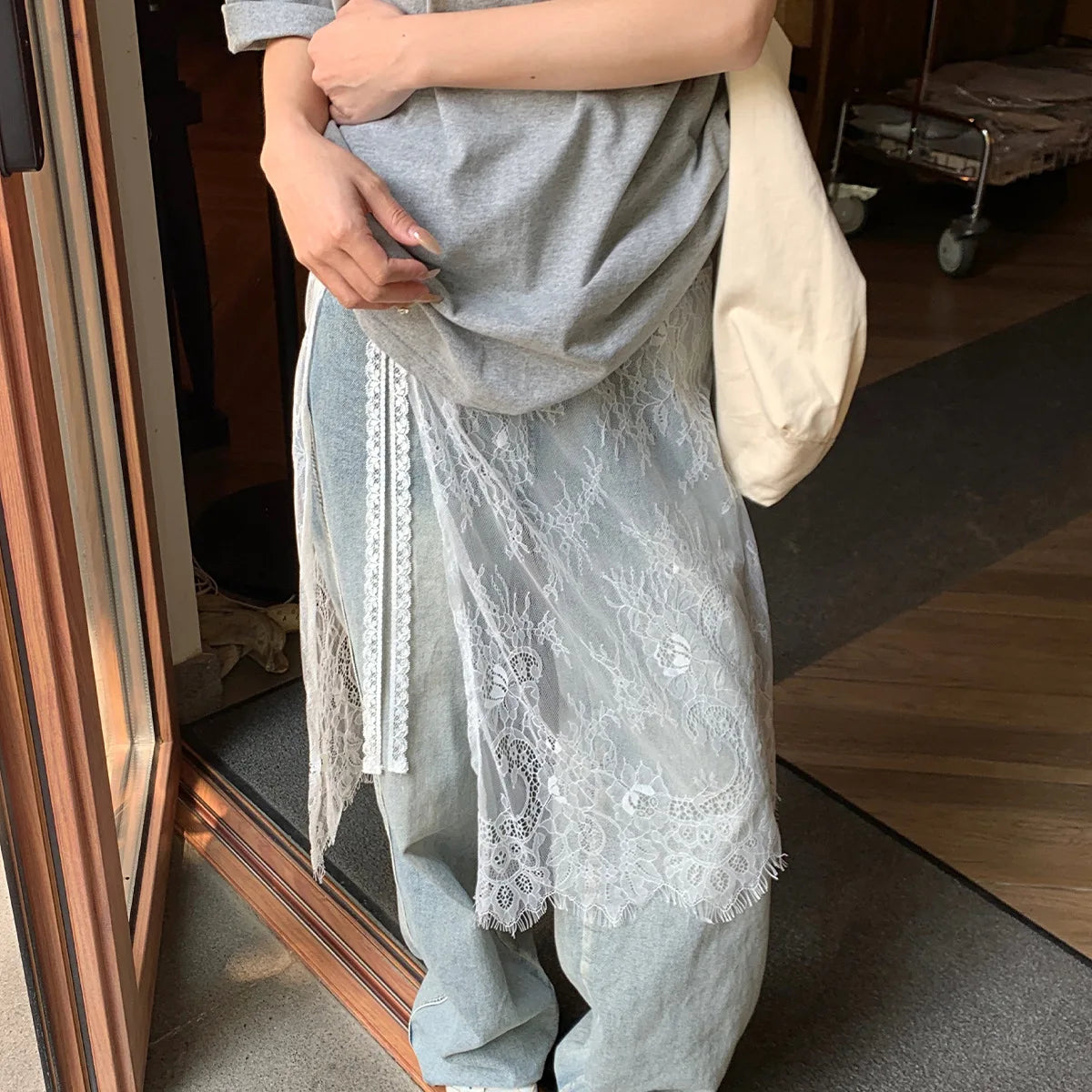 Layered Lace Wrap Skirt (2 colours)