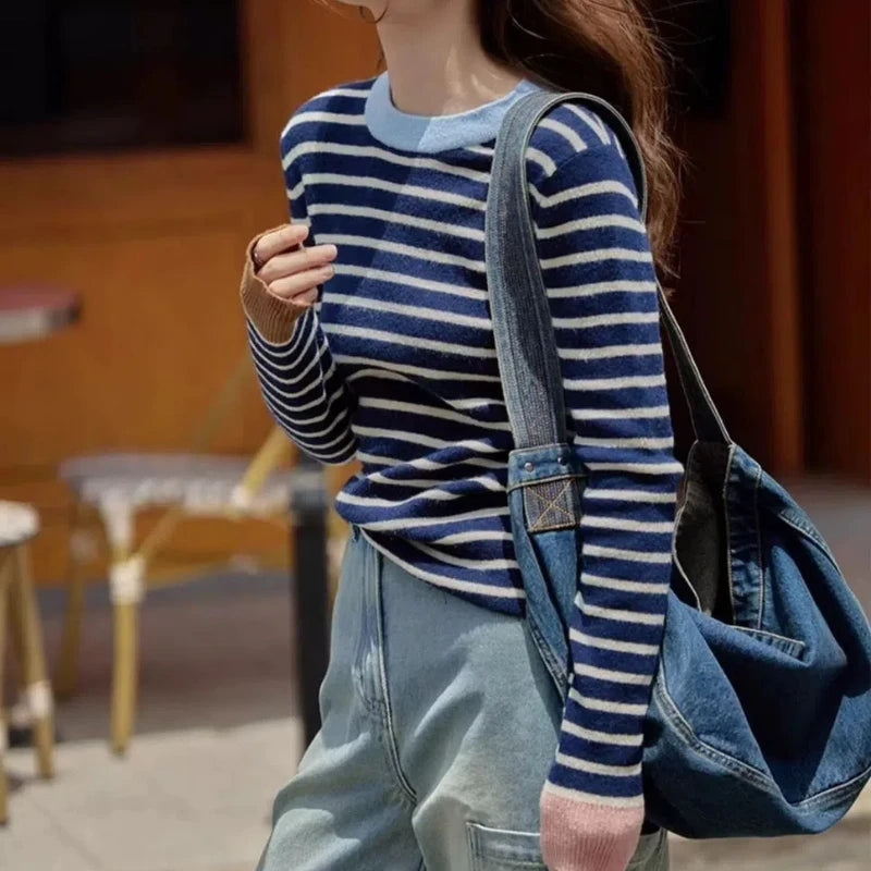 Seoul Stripes Knit Top (5 sizes)