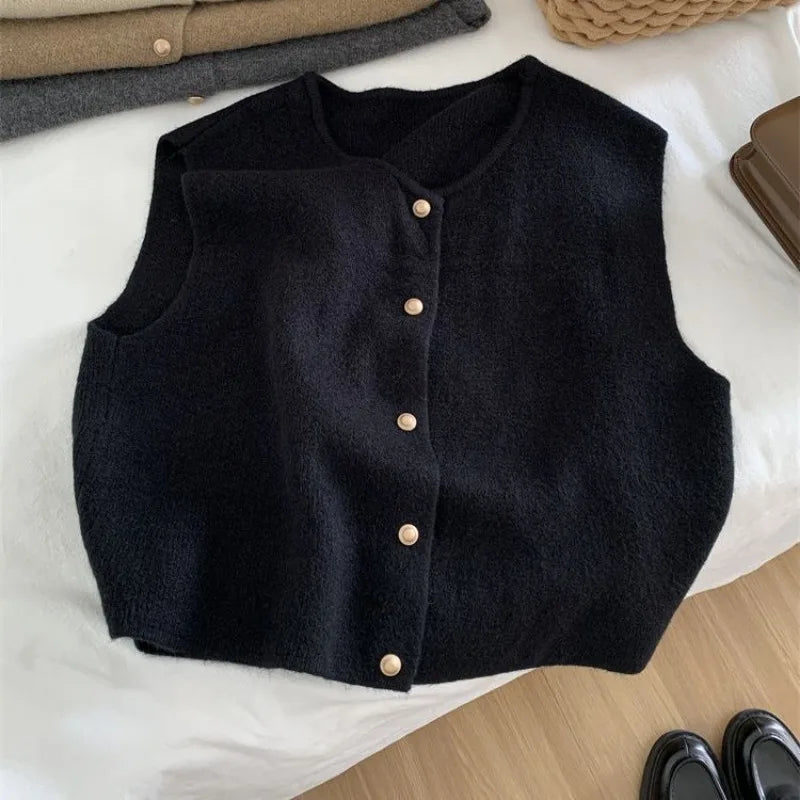 Soft Knit Button Vest (3 sizes, 4 colours)