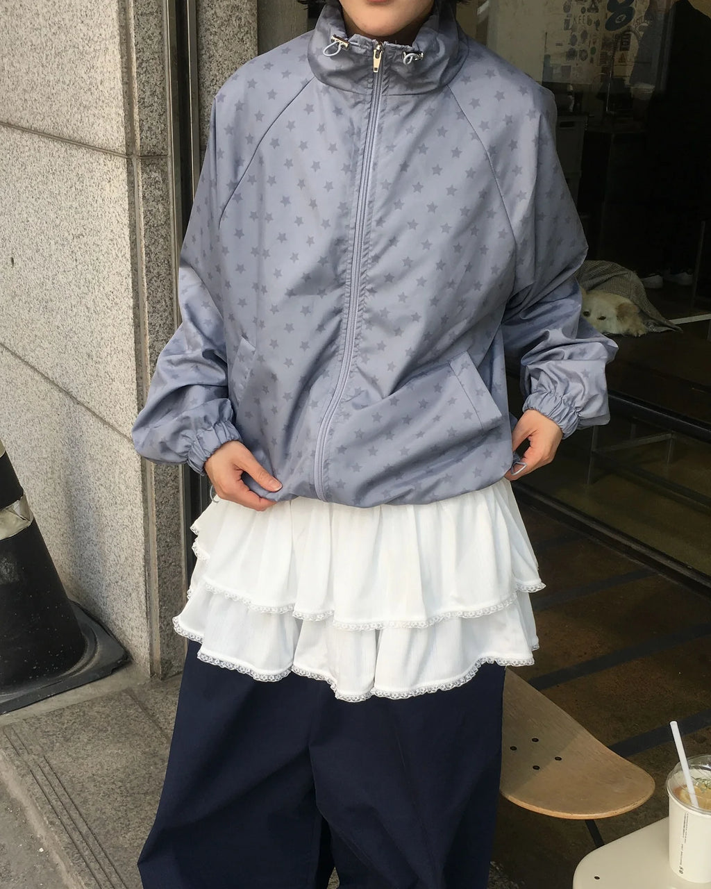 Starry Day Windbreaker - Silver (5 sizes)